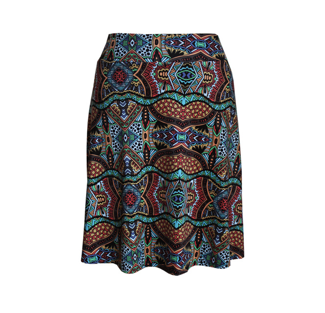 Travel Skirt in Colorful Abstract Print, 